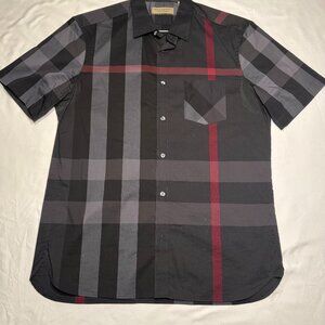 Burberry Men’s Nova Check Plaid Shirt Authentic Luxury Pre-Owned